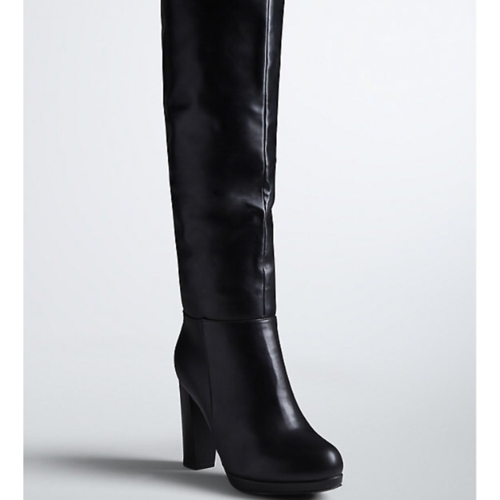 Torrid black clean heel tall boot